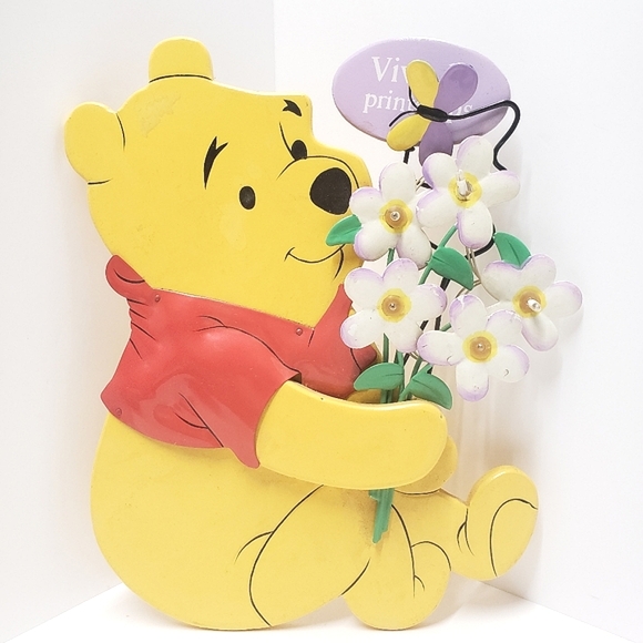 Vintage Winnie the Pooh Spring Flower Light Wall Hanging Vive Le Printemps - Picture 1 of 12